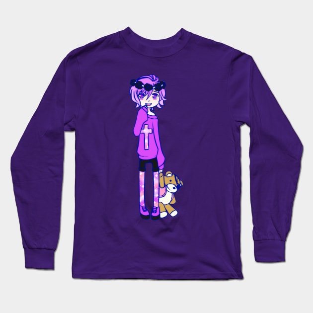 Pastel Goth Vampire Long Sleeve T-Shirt by BonBonBunny